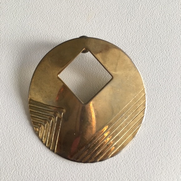 Gold suble geometric gold earrings - Picture 3 of 3